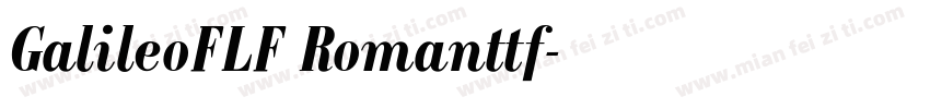 GalileoFLF Romanttf字体转换